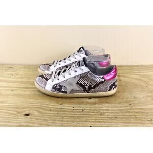 Golden Goose Sneakers Womens 40 Snake Print Multi Superstar Leather Athletic